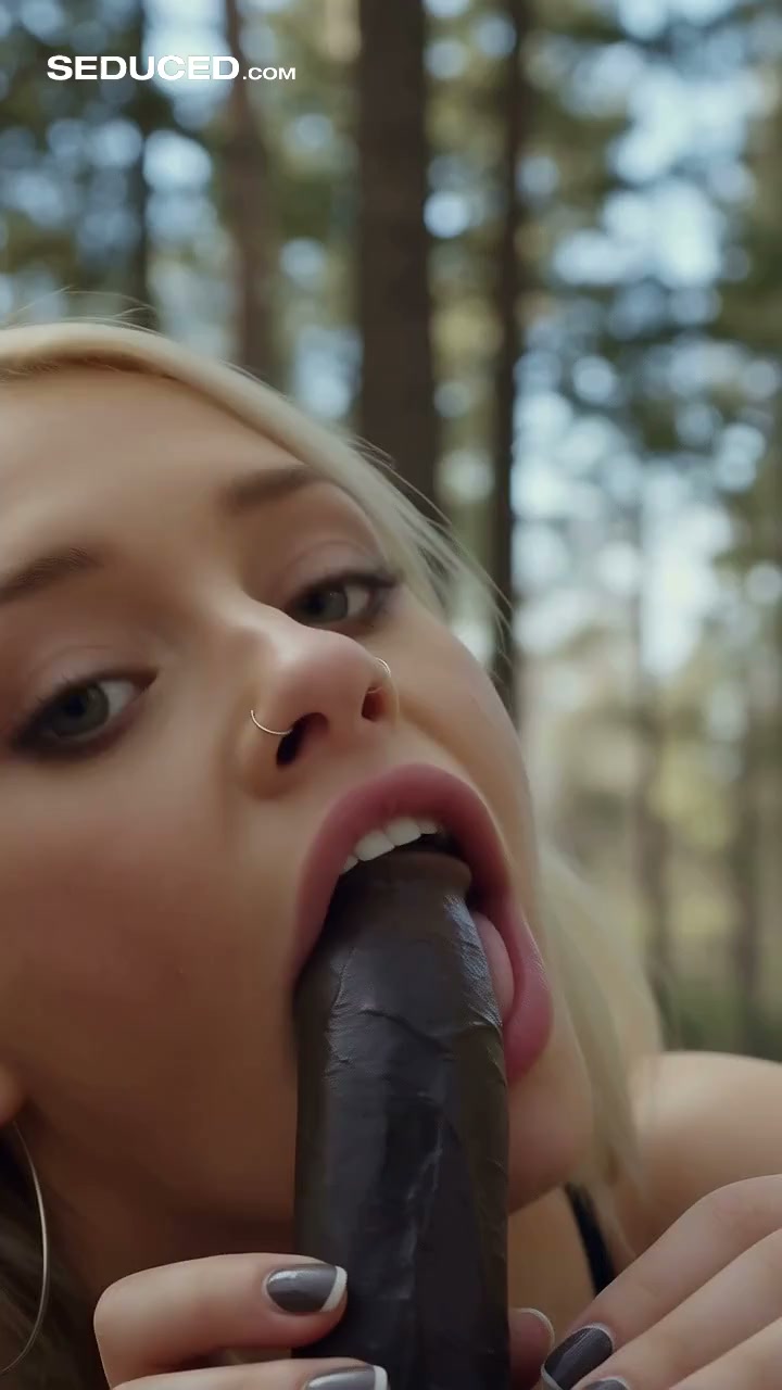 Blonde Sucks BBC Outdoors in the Woods — AI Realistic